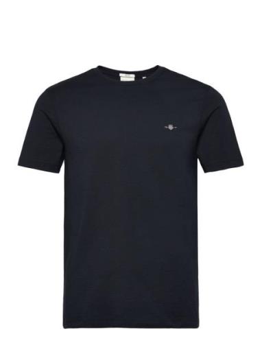 Slim Shield Ss T-Shirt Tops T-shirts Short-sleeved Black GANT
