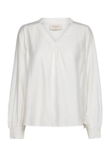 Fqsirena-Blouse Tops Blouses Long-sleeved White FREE/QUENT