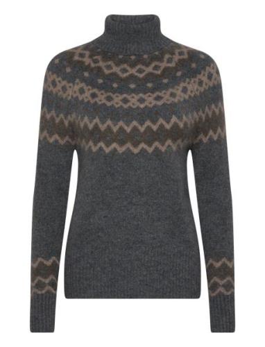 Fqmerla-Pullover Tops Knitwear Turtleneck Grey FREE/QUENT