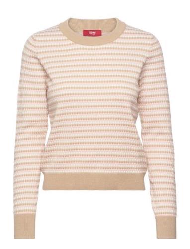 Women Sweaters Long Sleeve Tops Knitwear Jumpers Beige Esprit Casual