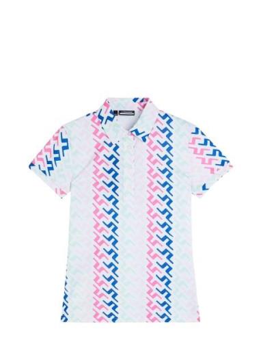 Hailey Print Polo Sport T-shirts & Tops Polos Pink J. Lindeberg