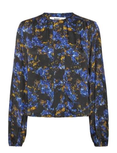 Neo - Distorted Bloom Tops Blouses Long-sleeved Blue Day Birger Et Mik...