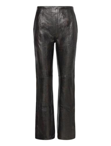 Milo - Polished Leahter Bottoms Trousers Leather Leggings-Byxor Brown ...
