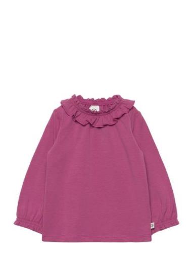Cozy Me Frill Collar L/S T Baby Tops T-shirts Long-sleeved T-shirts Pi...