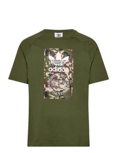 Camo Tongue Tee Sport T-shirts Short-sleeved Green Adidas Originals