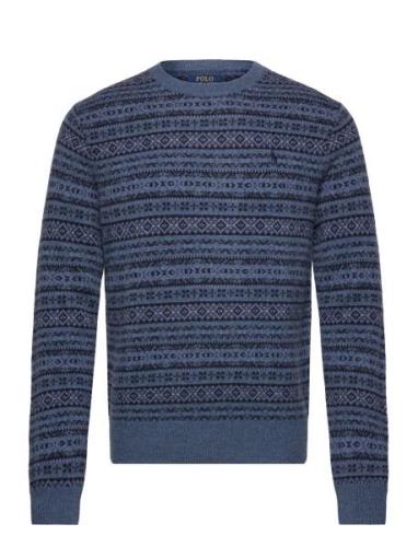 Fair Isle Wool Sweater Tops Knitwear Round Necks Navy Polo Ralph Laure...