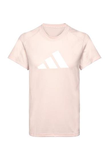 Tr-Es Logo T Sport T-shirts & Tops Short-sleeved Pink Adidas Performan...