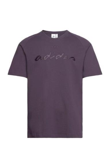 M Fash Grfx T Sport T-shirts Short-sleeved Purple Adidas Originals