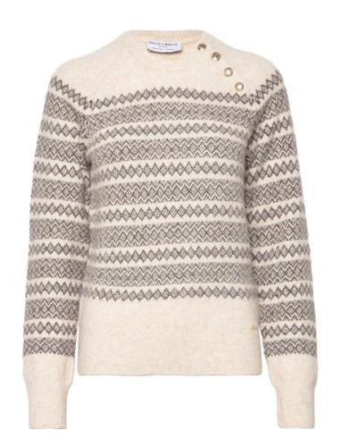 Lindex Sweater Christine Fair Isle Beige