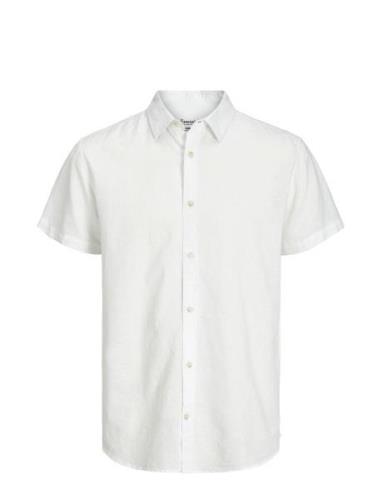 Jack & J S Jjesummer Linen Blend Shirt Ss Sn Vit