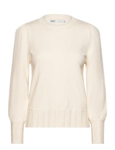 Onlkatia Ls Cable Cuff Knt Tops Knitwear Jumpers Cream ONLY