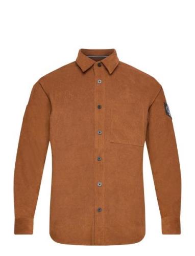 Reg Fit Corduroy Shirt Tops Shirts Casual Brown Calvin Klein Jeans