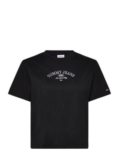 Tjw Cls Lux Ath Ss Tops T-shirts & Tops Short-sleeved Black Tommy Jean...