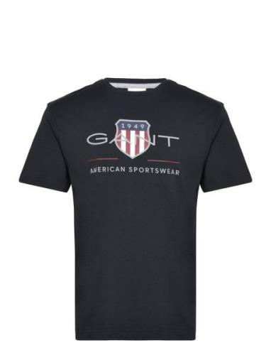 GANT Reg Archive Shield Ss T-Shirt Svart