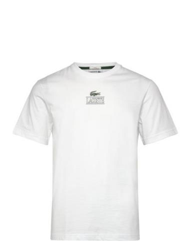 Tee-Shirt&Turtle Neck Tops T-shirts Short-sleeved White Lacoste
