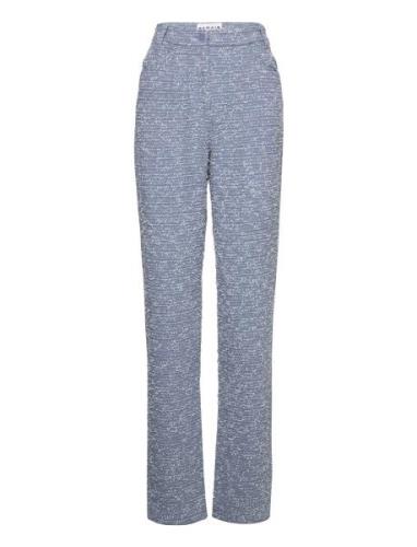 REMAIN Birger Christensen Bold Weave Straight Pants Blå