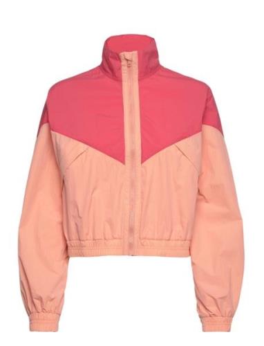 Color Block Track Jacket Sport Sport Jackets Pink Casall