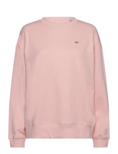 GANT Rel Shield C-Neck Sweat Rosa