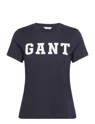 Reg Graphic Ss T-Shirt Tops T-shirts & Tops Short-sleeved Navy GANT