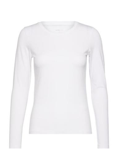Women's L/S Tee Tops T-shirts & Tops Long-sleeved White NORVIG