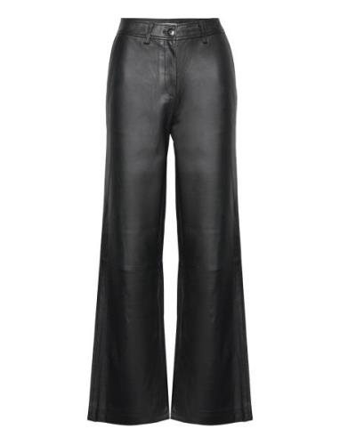 Leather Pants Bottoms Trousers Leather Leggings-Byxor Black Marc O'Pol...