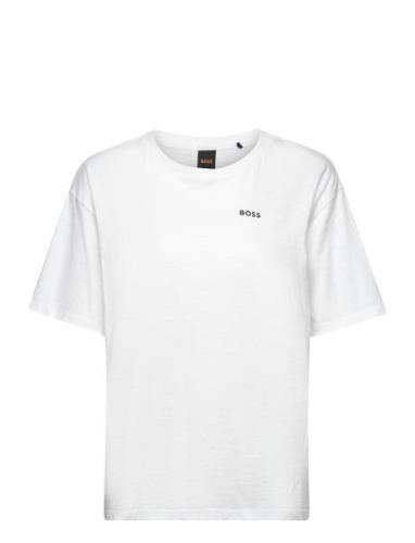 C_Eband Tops T-shirts & Tops Short-sleeved White BOSS