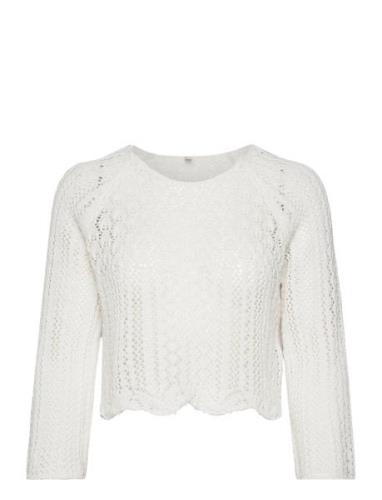 Onlnola Life 3/4 Pullover Knt Noos Tops Knitwear Jumpers White ONLY