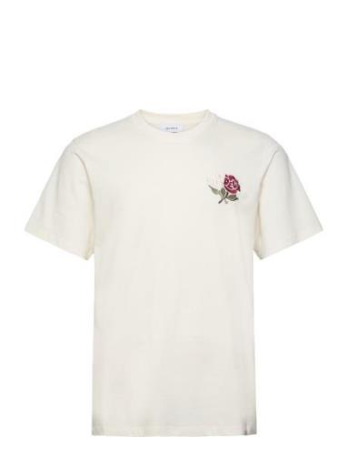 Felipe T-Shirt Tops T-shirts Short-sleeved Cream Les Deux