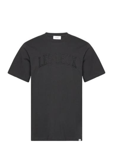 Script T-Shirt Tops T-shirts Short-sleeved Black Les Deux