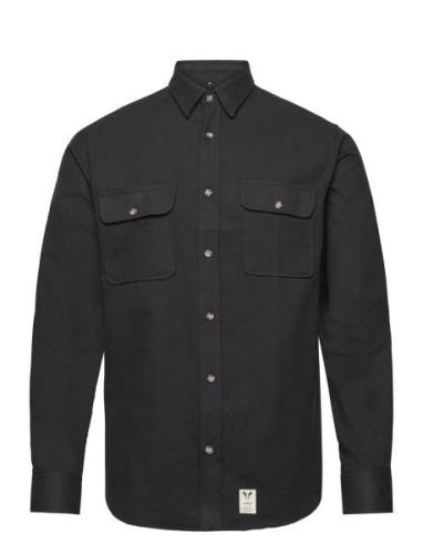 Glenn Flannel Shirt Ls Tops Shirts Casual Black Fat Moose