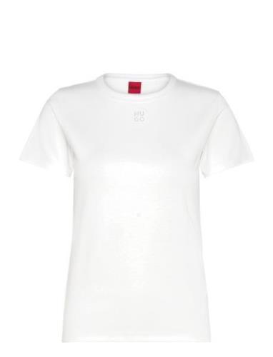 Deloris Tops T-shirts & Tops Short-sleeved White HUGO