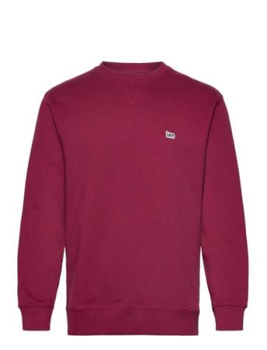 Plain Crew Sws Tops Sweat-shirts & Hoodies Sweat-shirts Red Lee Jeans