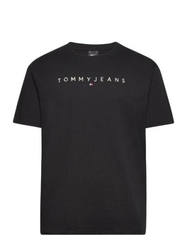 Tjm Reg Linear Logo Tee Ext Tops T-shirts Short-sleeved Black Tommy Je...