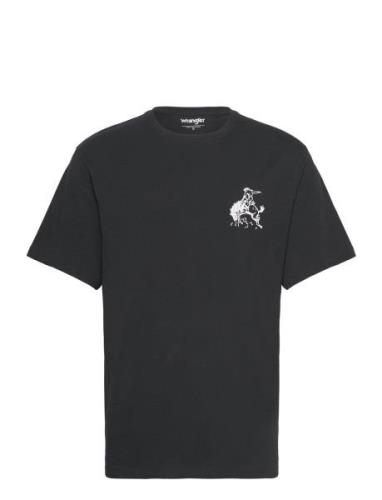 Branded Tee Tops T-shirts Short-sleeved Black Wrangler