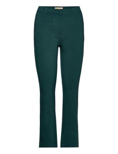 Sc-Lilly Bottoms Trousers Flared Green Soyaconcept