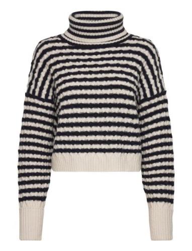 Dante6 D6Veneto Stripe Turtle Sweater Kräm