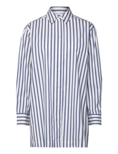 Shirts/Blouses Long Sleeve Tops Shirts Long-sleeved Navy Marc O'Polo