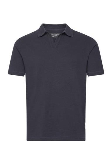 Marc O'Polo Polos Short Sleeve Marinblå