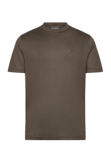 T-Shirt Designers T-shirts Short-sleeved Khaki Green Emporio Armani