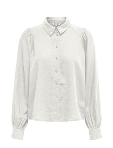 ONLY Onlcaro L/S Linen Bl Puff Shirt Cc Pnt Vit