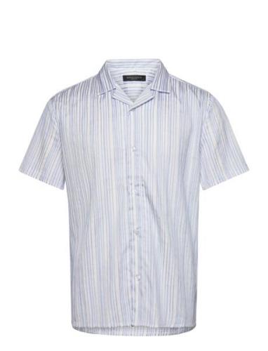 Dimensionbbhomme Shirt Tops Shirts Short-sleeved Blue Bruuns Bazaar