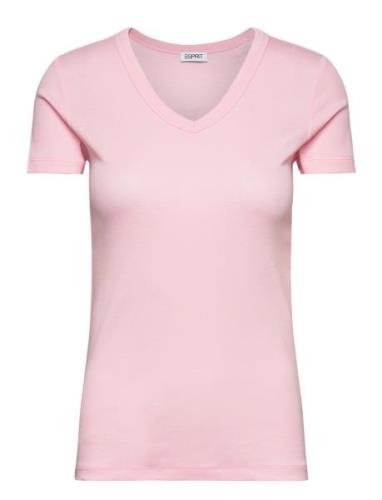 T-Shirts Tops T-shirts & Tops Short-sleeved Pink Esprit Casual