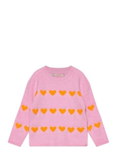 Kids Only Kmgdana L/S Heart O-Neck Knt Rosa