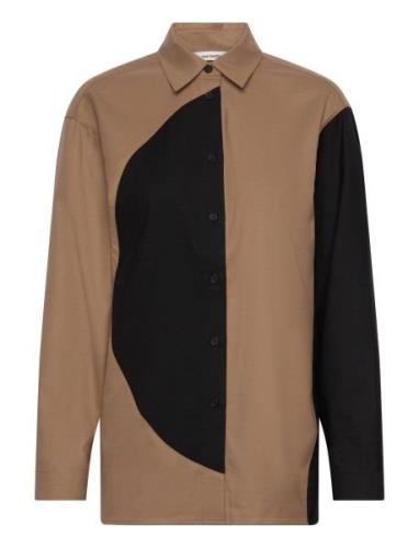 Pikseli Pilari Tops Shirts Long-sleeved Brown Marimekko