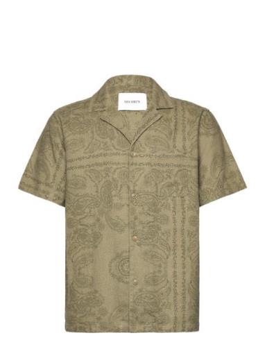 Les Deux Lesley Paisley Ss Shirt Grön