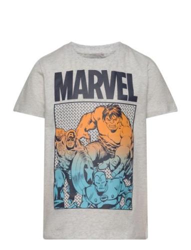 Name It Nkmfrance Marvel Ss Top Mar Grå