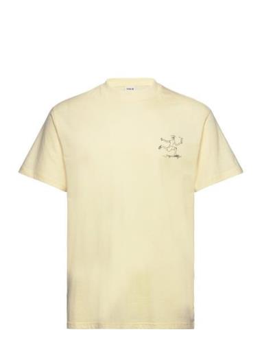 Sdissah Tops T-shirts Short-sleeved Yellow Solid