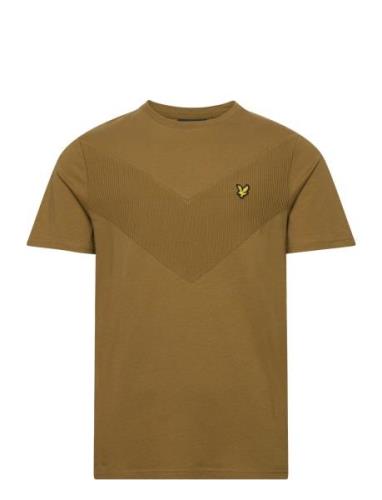 Chevron T-Shirt Tops T-shirts Short-sleeved Beige Lyle & Scott