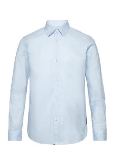 Poplin Shirt Tops Shirts Casual Blue Tom Tailor