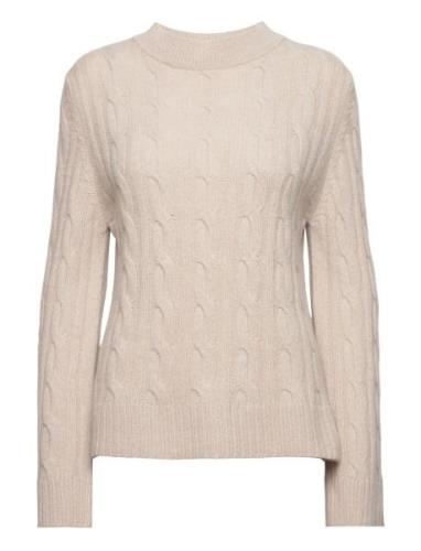 Sibyll Cable Knit Jumper Tops Knitwear Jumpers Beige Marville Road